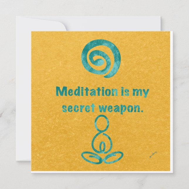 Meditate Flat Note Card (Front)