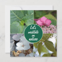 Meditate nature leaves flowers pink white green
