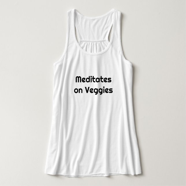 Meditates on Veggies Tank Top (Design Front)