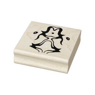 Meditating alien rubber stamp