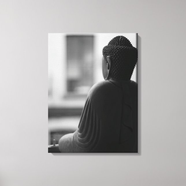 Meditating Buddha Art Gallery-Wrapped Canvas Print (Front)