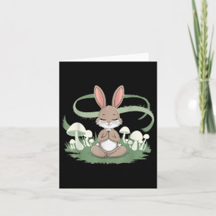 Meditating Bunny Calm Mindfulness Mental Health Aw Card