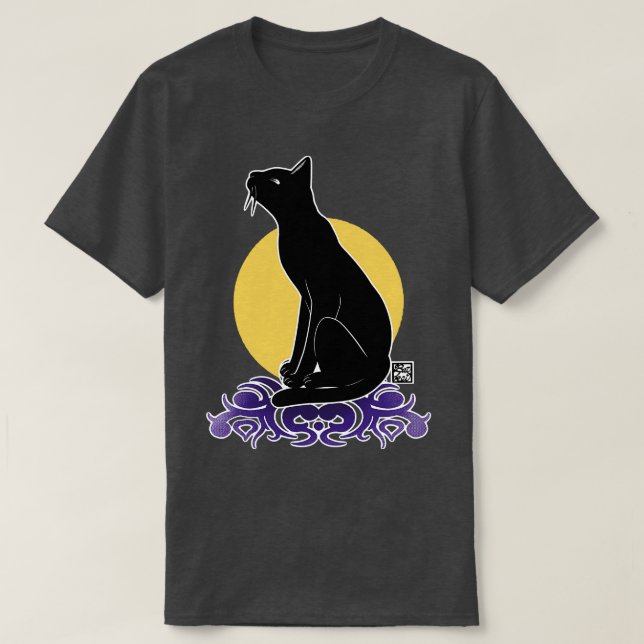 Meditating Cat T-Shirt (Design Front)