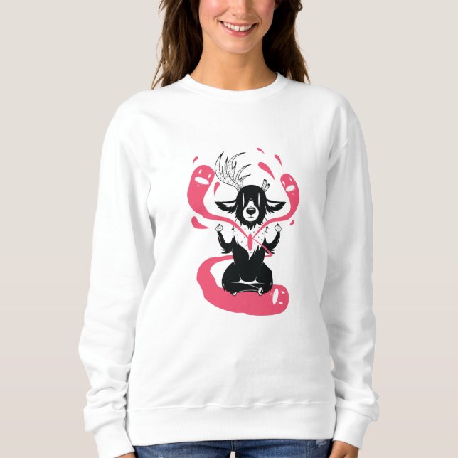Meditating Deer Sweatshirt (Front)