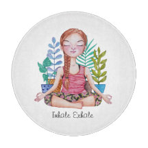 Meditating Girl With Plants