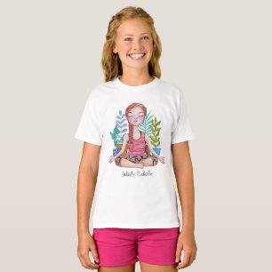Meditating Girl With Plants T-Shirt