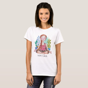 Meditating Girl With Plants T-Shirt