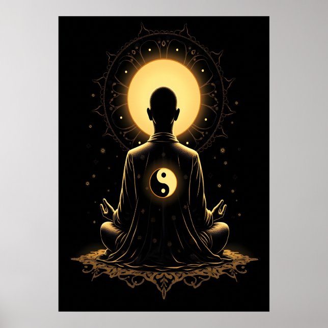 Meditating Monk Poster (Front)