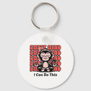 Meditating Monkey Encouragement, Beginner Yoga Med Key Ring