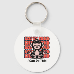 Meditating Monkey Encouragement, Beginner Yoga Med Key Ring