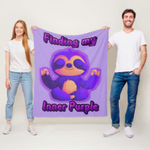 meditating purple sloth Finding my Inner Purple