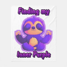 meditating purple sloth Finding my Inner Purple