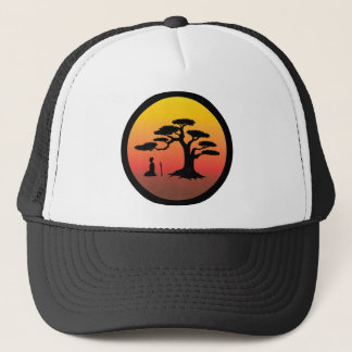 Meditating Samurai At Sunset - Hat