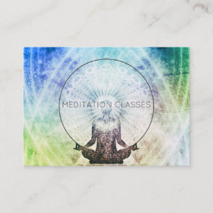 Meditating Shaman Meditation Instructor Business Card