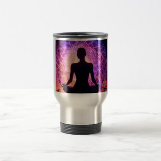 Meditating Silhouette Tumbler - Spiritual Travel Mug