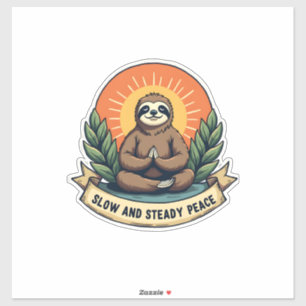 Meditating Sloth Vintage Relaxed Humor Design 2