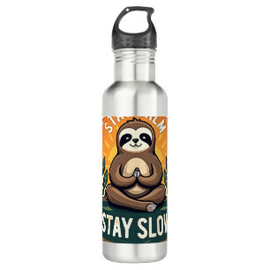 Meditating Sloth Vintage Relaxed Mind T-Shirt 2 710 Ml Water Bottle