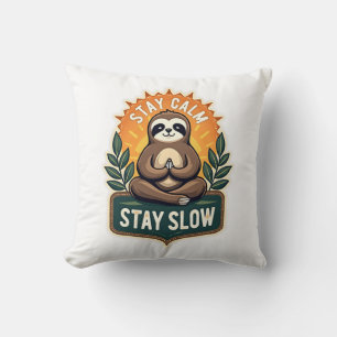 Meditating Sloth Vintage Relaxed Mind T-Shirt 2 Cushion