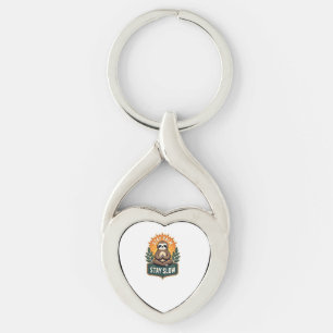 Meditating Sloth Vintage Relaxed Mind T-Shirt 2 Key Ring
