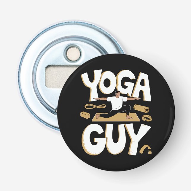 Meditating Stick Man Meditation Bottle Opener (Front)