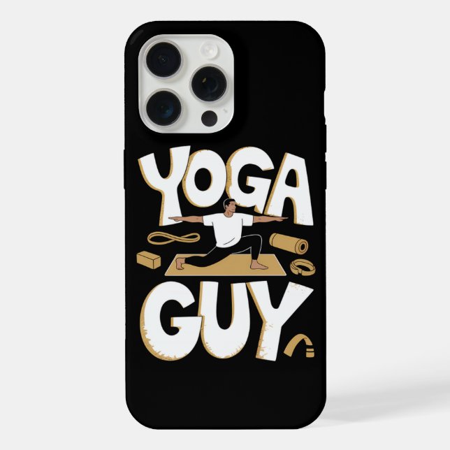 Meditating Stick Man Meditation iPhone Case (Back)