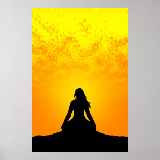 Meditating woman poster (Front)