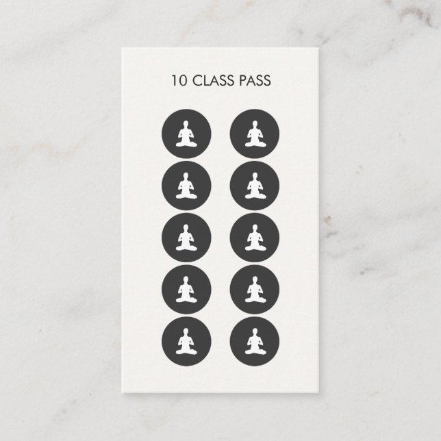 Meditation 10 Class Pass Card (Front)