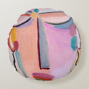 Meditation Alexej von Jawlensky Figurative Art Round Cushion