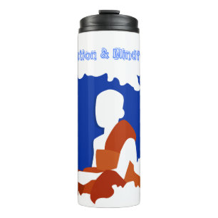 Meditation and Mindfulness Cambodia Map with Monk Thermal Tumbler