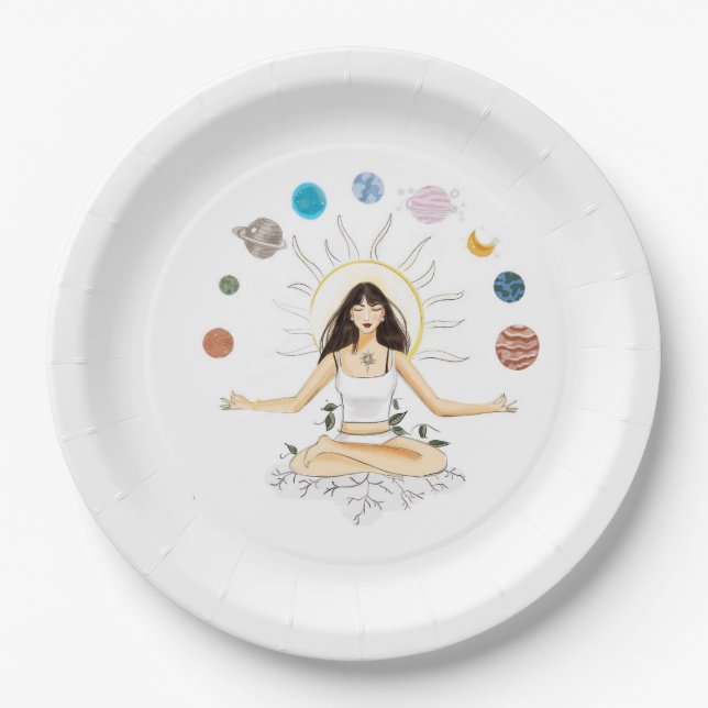 Meditation art paper plate (Front)
