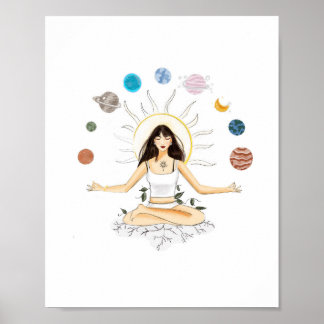 Meditation art poster