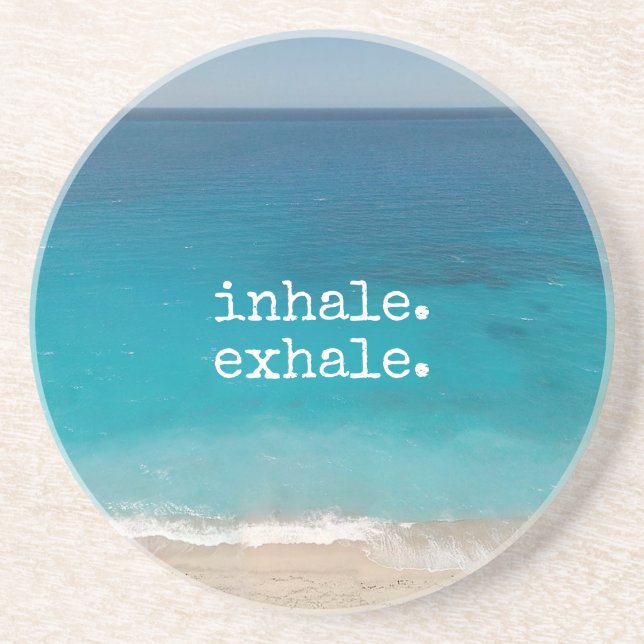 Meditation Beautiful Paradise Beach Coaster (Front)