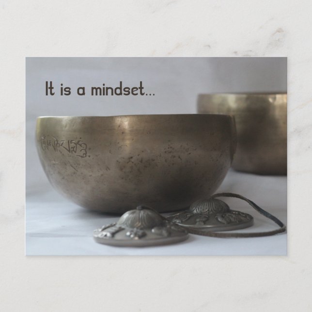 Meditation Bowl, Singing Bowl, Zen Meditation Bowl Postcard (Front)