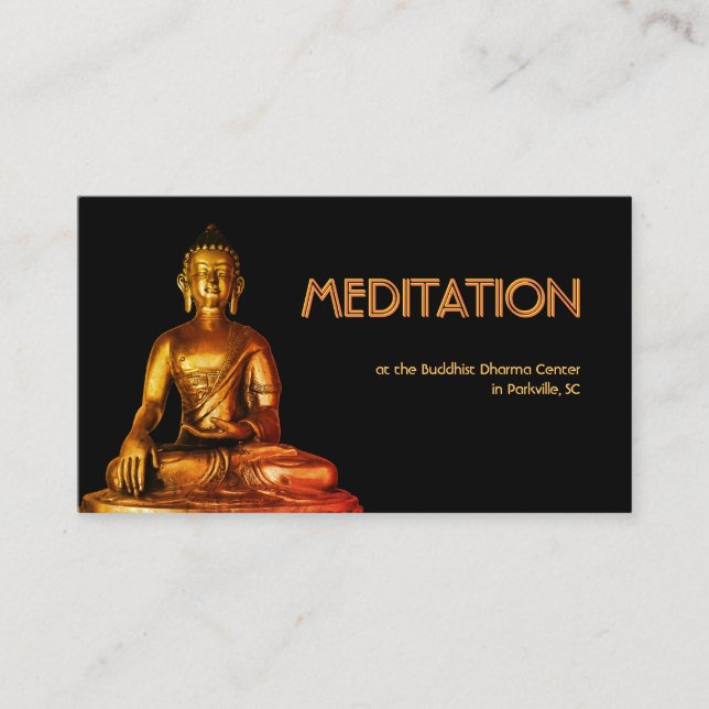 Meditation Buddha Business Card (Front)