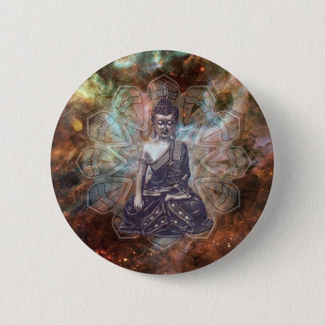meditation buddha button (Front)