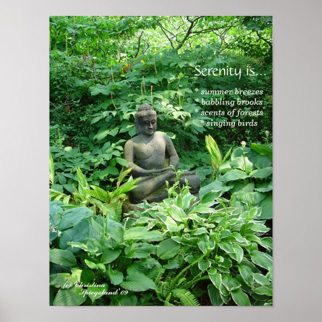 Meditation Buddha Garden Poster (Front)