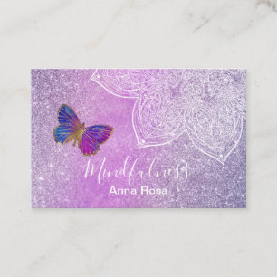 *~* Meditation Butterfly Mandala Reiki Yoga Business Card