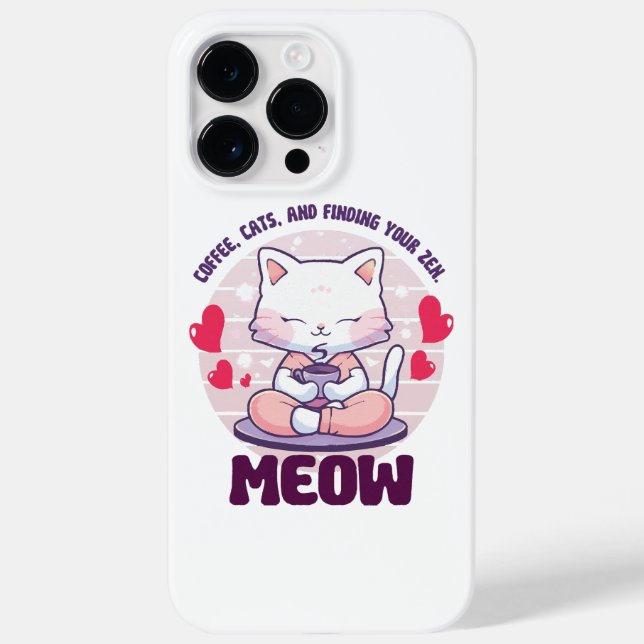 Meditation cat  - Kawaii cat  Case-Mate iPhone Case (Back)