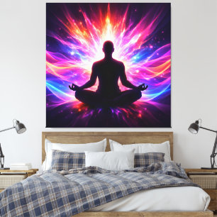 Meditation Chakra Stretched Canvas Wall Art