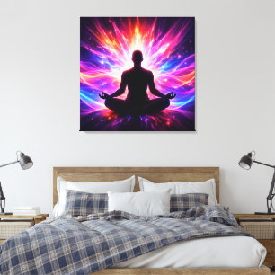 Meditation Chakra Stretched Canvas Wall Art