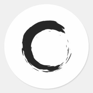 Meditation Enso Circle Mindfulness Buddha Buddhist Classic Round Sticker