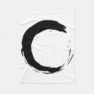 Meditation Enso Circle Mindfulness Buddha Buddhist Fleece Blanket