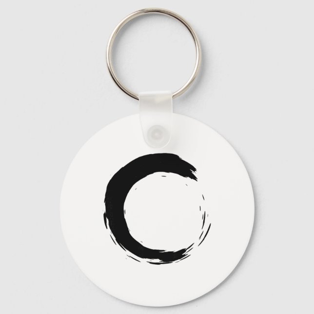 Meditation Enso Circle Mindfulness Buddha Buddhist Key Ring (Front)