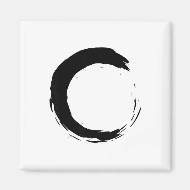 Meditation Enso Circle Mindfulness Buddha Buddhist Magnet (Front)