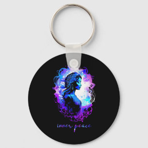 Meditation Esoteric Watercolour Inner Peace Yoga Key Ring
