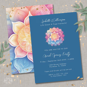 Meditation Flower Mandala Holistic Metaphysical Invitation
