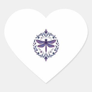 Meditation Fractal Geometry Spiritual Yoga Dragonf Heart Sticker