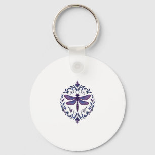 Meditation Fractal Geometry Spiritual Yoga Dragonf Key Ring