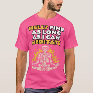 Meditation, Fun, Halloween, YogaPose funny skeleto T-Shirt
