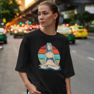 Meditation Girl Vintage  T-Shirt